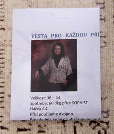 Návod na vestu z příze Sophist