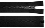 Zip kostěný  černý 5mm/65cm
